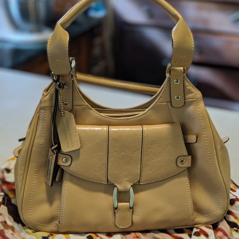 Genuine leather East 5th light tan purse